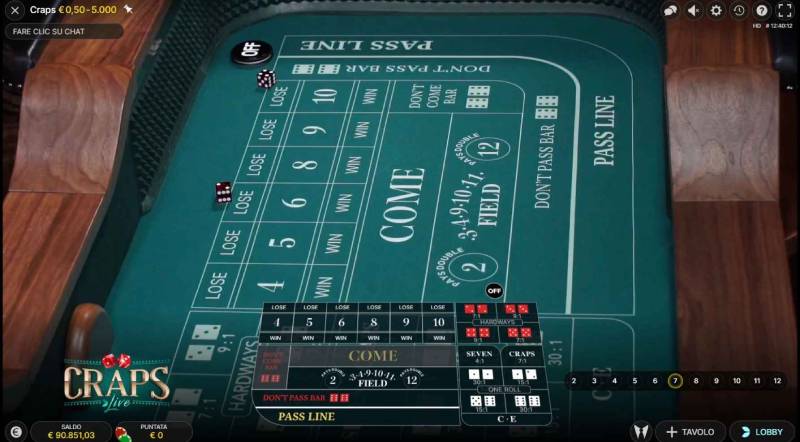 Craps Trực Tiếp - Kịch Tính Với Từng Lượt Đổ Xúc Xắc 4 Các Loại Cược Trong Craps Trực Tiếp