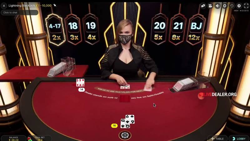 Lightning Blackjack - Hệ Số Thưởng Khủng, Jackpot Lớn 7 Đếm Bài Đơn Giản