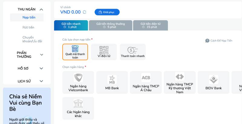 BK8 - BK 8 link đăng nhập nhà cái thể thao bk8 uy tín tặng 88k 13 Nạp Tiền BK8 – Quy Trình Giao Dịch Đơn Giản