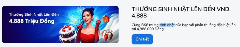 Khuyến Mãi BK8 – Cơ Hội Vàng Tối Ưu Money Cho Người Chơi 6 Sự Kiện Sinh Nhật Đặc Biệt